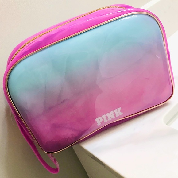 🆕PINK SUPER CUTE COSMETIC BAG/MERMAID COLORS ZIPPER CLOSURE/PINK ON FRONT/NWT!! - Picture 10 of 14